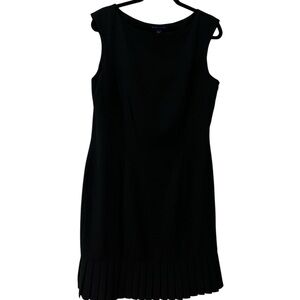 Karen Scott Black Sheath Mini Dress Ruffles Size 14 LBD Formal wedding guest